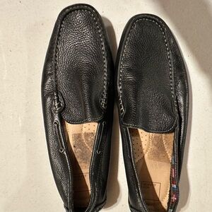Mens 14th & union Black Leather Loafers Size 12